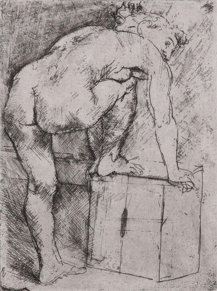 Female Nude with Box (Carton)