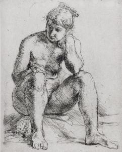 Femme assise (Carton)