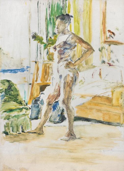 Femme debout dans un intérieur (Ginioux, 1980)